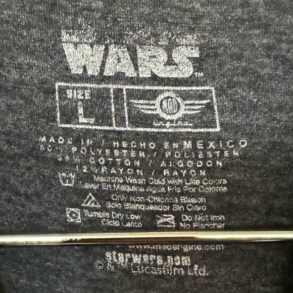 Retro High End Star Wars Movie Dark Gray Men’s L Distressed T-Shirt MINTY - Picture 2 of 2